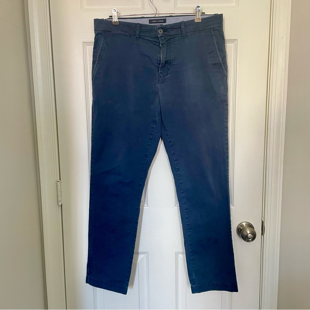 Tommy Hilfiger Slim Fit Navy Khaki Pants